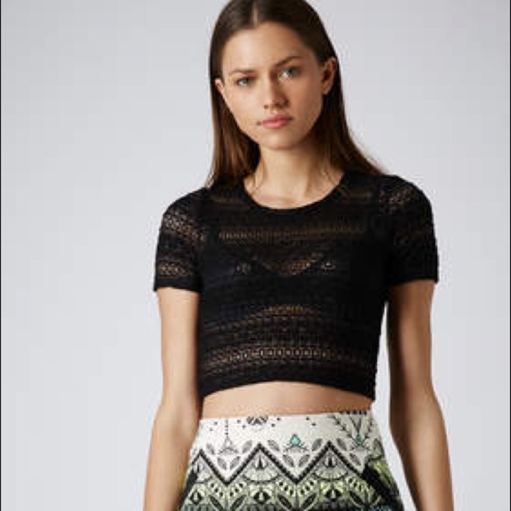TopShop Lace Crop Top